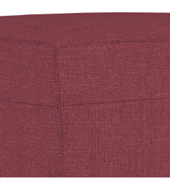 Ensemble de canapés 4 pcs rouge bordeaux tissu