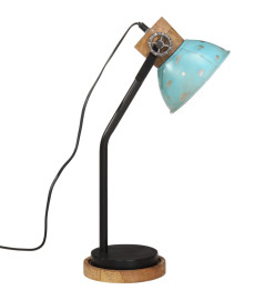 Lampe de bureau 25 W bleu délavé 18x18x60 cm E27