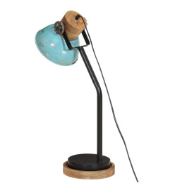 Lampe de bureau 25 W bleu délavé 18x18x60 cm E27