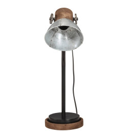 Lampe de bureau 25 W argent vintage 18x18x60 cm E27