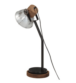 Lampe de bureau 25 W argent vintage 18x18x60 cm E27