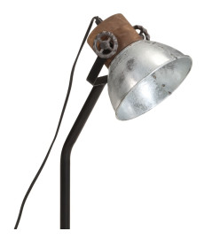 Lampe de bureau 25 W argent vintage 18x18x60 cm E27