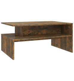 Table basse Chêne fumé 90x60x42,5 cm Bois d'ingénierie