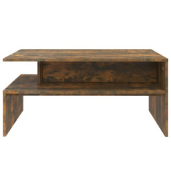 Table basse Chêne fumé 90x60x42,5 cm Bois d'ingénierie