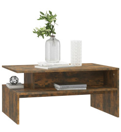 Table basse Chêne fumé 90x60x42,5 cm Bois d'ingénierie