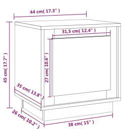 Tables de chevet 2pcs blanc brillant 44x35x45cm bois ingénierie