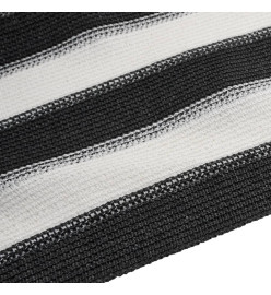 Filet brise-vue anthracite et blanc 1,8x10 m PEHD 150 g/m²