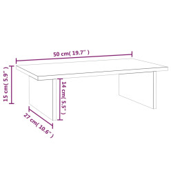 Support pour moniteur 50x27x15 cm Bois de pin solide