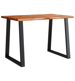 Ensemble à manger 3 pcs avec bord vivant bois massif d'acacia