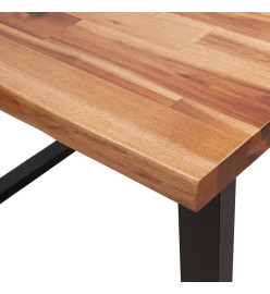 Ensemble à manger 3 pcs avec bord vivant bois massif d'acacia