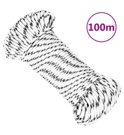 Corde de bateau tressé Blanc 3 mmx100 m Polyester