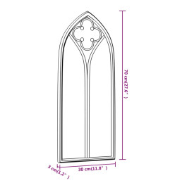 Miroir Sable 70x30 cm Fer pour utilisation à l'intérieur