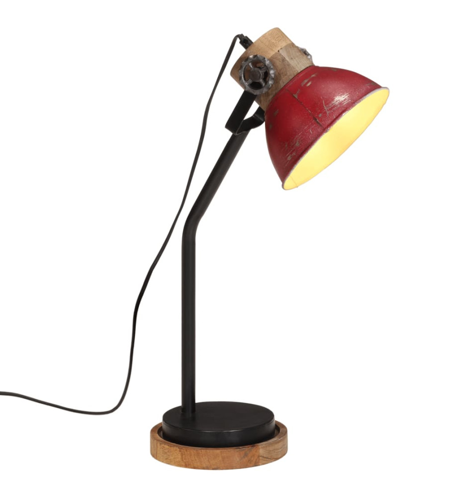 Lampe de bureau 25 W rouge délavé 18x18x60 cm E27