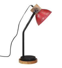 Lampe de bureau 25 W rouge délavé 18x18x60 cm E27