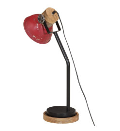 Lampe de bureau 25 W rouge délavé 18x18x60 cm E27