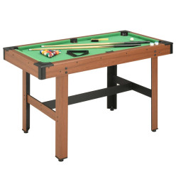 Table de billard 4 pieds 122x61x76 cm Marron