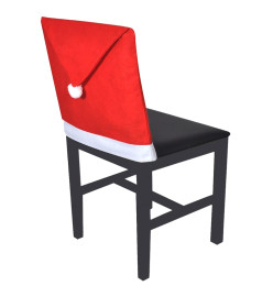 Housses de dossier de chaise 6 pcs Bonnet de Père Noël