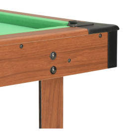 Table de billard 4 pieds 122x61x76 cm Marron