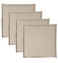 Coussins de siège de jardin lot de 4 taupe 45x45x2 cm carré