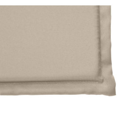 Coussins de siège de jardin lot de 4 taupe 45x45x2 cm carré