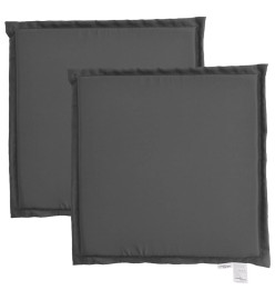 Coussins de siège de jardin lot de 2 anthracite 45x45x2cm carré