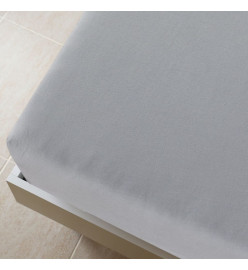 Drap-housse Jersey Gris 180x200 cm Coton