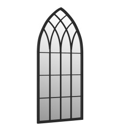 Miroir de jardin Noir 70x30 cm Fer pour utilisation extérieure