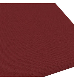 Panneaux muraux 12 pcs Rouge bordeaux 30x30 cm Tissu 1,08 m²