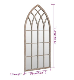 Miroir Sable 70x30 cm Fer pour utilisation à l'intérieur