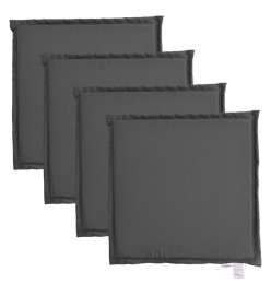 Coussins de siège de jardin lot de 4 anthracite 45x45x2cm carré