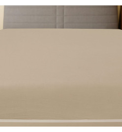 Drap-housse Jersey Taupe 180x200 cm Coton