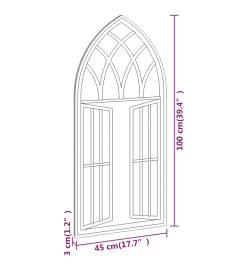 Miroir Sable 100x45 cm Fer pour utilisation à l'intérieur