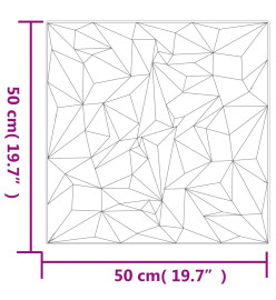 Panneaux muraux 12 pcs blanc 50x50 cm XPS 3 m² améthyste