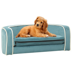 Canapé pliable pour chien Turquoise 73x67x26 cm Coussin lavable