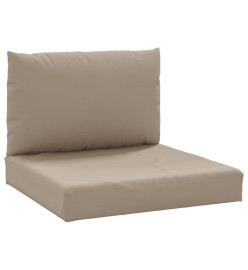 Coussins de palette lot de 2 taupe tissu oxford