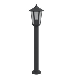 Lampadaires d'extérieur 3 pcs noir 80 cm acier inoxydable