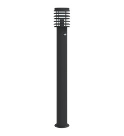 Lampadaire d'extérieur avec capteur noir 110cm acier inoxydable