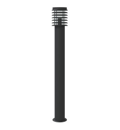 Lampadaire d'extérieur avec capteur noir 110cm acier inoxydable