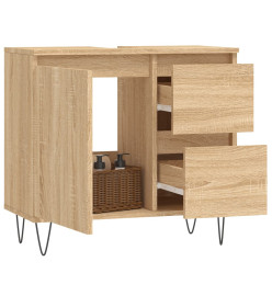 Armoire salle de bain chêne sonoma 65x33x60 cm