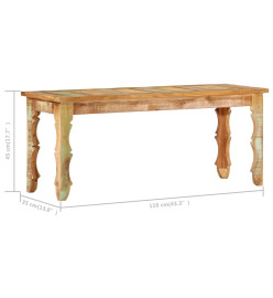 Banc 110 x 35 x 45 cm Bois de récupération massif