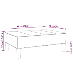 Repose-pied Crème 78x56x32 cm Tissu