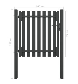 Portail de clôture de jardin Acier 1x1,25 m Anthracite