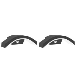 Appliques murales LED d'extérieur avec capteurs 2 pcs noir