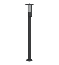 Lampadaires d'extérieur 3 pcs noir 100 cm acier inoxydable