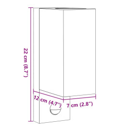 Appliques murales d'extérieur avec capteurs 2 pcs noir