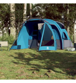 Tente de camping tunnel 4 personnes bleu imperméable