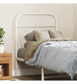 Tête de lit métal blanc 75 cm
