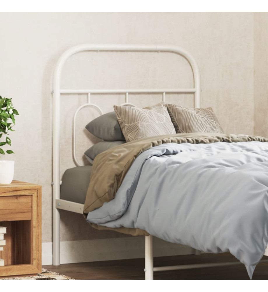Tête de lit métal blanc 75 cm Tête de lit métal blanc 75 cm