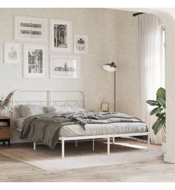 Tête de lit métal blanc 140 cm
