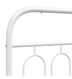 Tête de lit métal blanc 140 cm